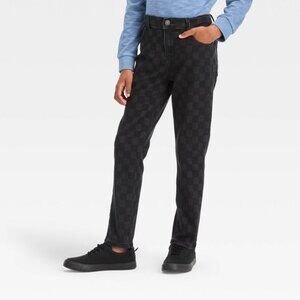 NEW! Boys' Skinny Checkered Black Jeans - art class